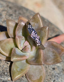 14k white gold 3 diamond vintage stackable band