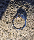 14k white gold 5 diamond vintage estate stackable band