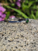 platinum tzavorite garnet and diamond estate ring
