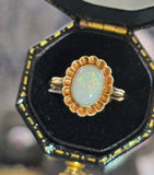 10k gold opal estate ring
