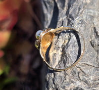 15ct gold Victorian rose cut diamond and pearl ring