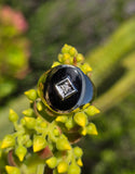 14k gold black onyx and diamond estate ring