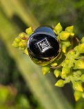 14k gold black onyx and diamond estate ring