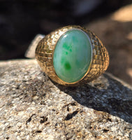 14k gold jade estate ring