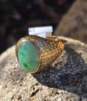 14k gold jade estate ring