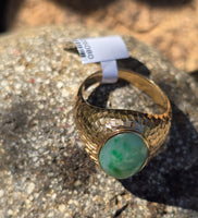 14k gold jade estate ring