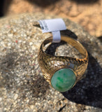14k gold jade estate ring