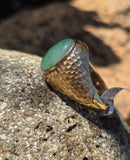 14k gold jade estate ring