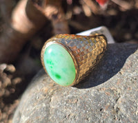 14k gold jade estate ring