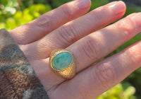 14k gold jade estate ring