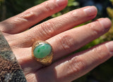 14k gold jade estate ring
