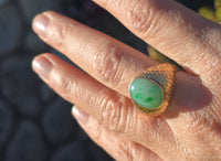 14k gold jade estate ring