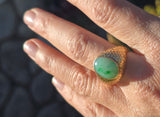 14k gold jade estate ring