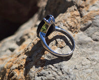 14k white gold vintage black onyx and diamond estate ring