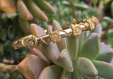 14k gold hinged bangle diamond estate bracelet
