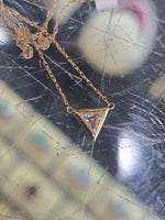 18k gold diamond bezel diamond pendant necklace