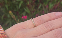 14k gold 2mm vintage floral engraved wedding band - size 5.5