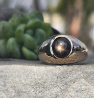 14k gold star sapphire estate ring