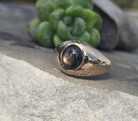 14k gold star sapphire estate ring