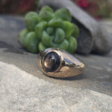14k gold star sapphire estate ring