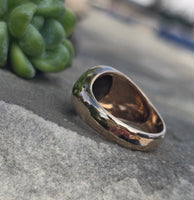 14k gold star sapphire estate ring