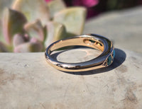 18ct gold Victorian turquoise and diamond estate ring band