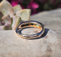 18ct gold Victorian turquoise and diamond estate ring band