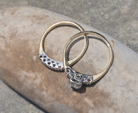 14k gold two-tone vintage diamond bridal set - apx .27ct tw