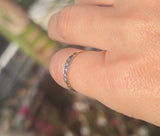 14k gold two-tone 5 diamond estate wedding stackable band