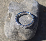 14k white gold 3.4mm diamond estate eternity band - size 6.5. HOLD