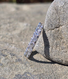 14k white gold 3.4mm diamond estate eternity band - size 6.5. HOLD