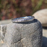 18k white gold 10 diamond vintage Art Deco engraved wedding band