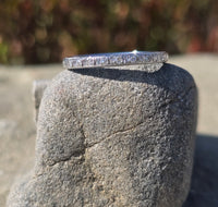 18k white gold 10 diamond vintage Art Deco engraved wedding band