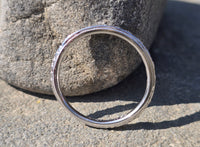 18k white gold 10 diamond vintage Art Deco engraved wedding band