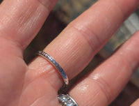 18k white gold 10 diamond vintage Art Deco engraved wedding band