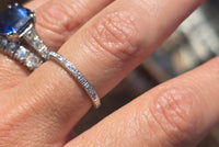 18k white gold 10 diamond vintage Art Deco engraved wedding band