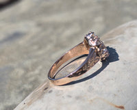 10k gold old mine cut diamond antique cluster ring