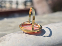 18k gold carved shell cameo estate ring