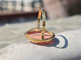 18k gold carved shell cameo estate ring