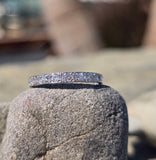 platinum Art Deco vintage 2.4mm diamond eternity band - size 6.5