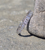 platinum Art Deco vintage 2.4mm diamond eternity band - size 6.5