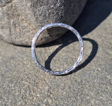 platinum Art Deco vintage 2.4mm diamond eternity band - size 6.5