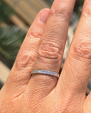 platinum Art Deco vintage 2.4mm diamond eternity band - size 6.5