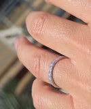 platinum Art Deco vintage 2.4mm diamond eternity band - size 6.5