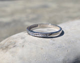 Platinum channel set diamond estate band