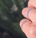 Platinum channel set diamond estate band