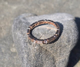 14k rose gold 2.2mm round and baguette diamond eternity band - size 7.5 NEW
