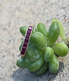 14k gold stackable ruby estate wedding band