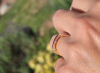 14k gold blue sapphire stackable estate wedding band