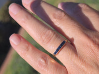 14k gold blue sapphire stackable estate wedding band